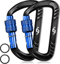 Rhino Produxs 12kN (2697 lbs) Heavy Duty Carabiner Clips, for Securing Pets, Outdoor, Camping, Hiking, Hammock, Dog Leash Harness, Keychains