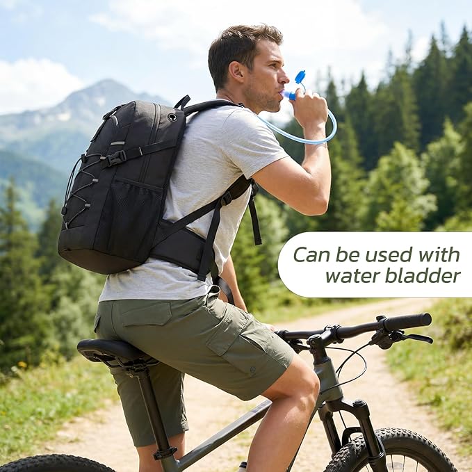 TILYMOL Hydration Hiking Backpack with 2L Water Bladder - Lightweight Waterproof Outdoor Camping Backpack/Water Backpack, Hiking Daypack with Hydration System for Hiking, Travel, Running, Biking