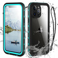 Waterproof Phone Case Compatible with iPhone 13 Pro, IP68 Waterproof Shockproof Dust-Proof Phone Case with Built in Screen Protector, Full Body Protective Case (Teal, iPhone 13 Pro)