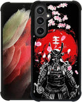 for Samsung Galaxy S23 FE Case, Sakura Japanese Samurai Pattern Graphic Design Girl Boy Soft Silicone Hard Acrylic Shock Protection for Samsung Galaxy S23 FE