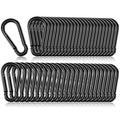 50 Pack 2" Heavy Duty Carabiner Clips, M5 Black Galvanized Steel Spring Snap Hooks, Rust-Resistant Keychain Clips for Hammock, Camping, Hiking, Fishing, Swing Set
