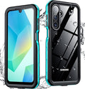 SPIDERCASE for Samsung Galaxy A16 5G Case Waterproof,Built-in Screen & Camera Lens Protector [IP68 Underwater][12FT Military Shockproof] Full Body Protection Cell Phone Sleeves,Teal/Clear