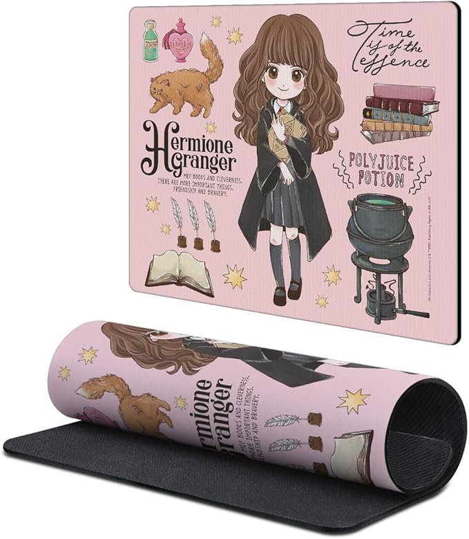 Head Case Designs Officially Licensed Harry Potter Hermione Pattern Graphics 9.84 x 11.81 x 0.12 inches (250 x 300 mm) - S Gaming Office Desk PC Keyboard Mouse Mat Pad