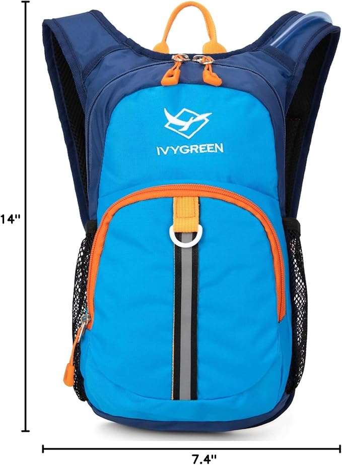 Ivygreen Kids Hydration Backpack, Hiking Backpack for Boys or Girls with 1.5L Water Bladder
