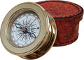 Vintage Brass Compass with Wooden Box – Antique Navigation Compass for Hiking, Camping, Gifts & Home Decor – Classic Map Reading Compass for Men
