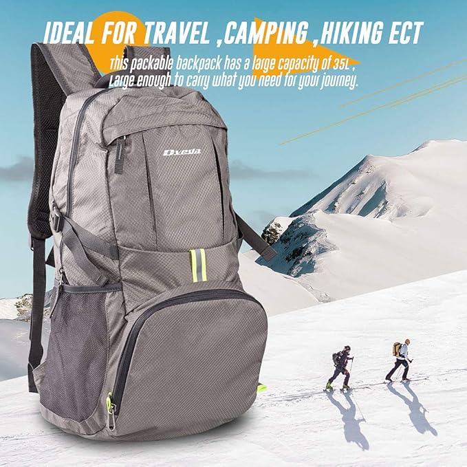 35L Lightweight Packable Backpack Waterproof Durable Hiking Travel Backpack Daypack