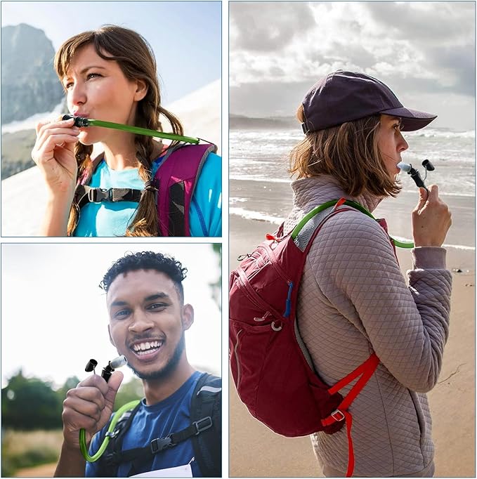 FRTKK 2L/3L Hydration Bladder, Leak Proof Water Bladder for Hydration Pack, BPA Free Wide Opening Ergonomic Shape Water Reservoir for Running Hiking Cycling Camping