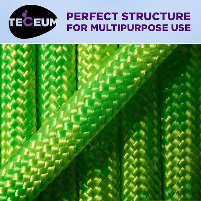 TECEUM Reflective Paracord Rope 1000 – 1000ft/200ft/100ft/50ft – 40+ Colors – Glow in The Dark – para Cord – Utility Rope for Survival, Hunting & Camping Gear – Nylon String, Camping Rope, Tent Cord