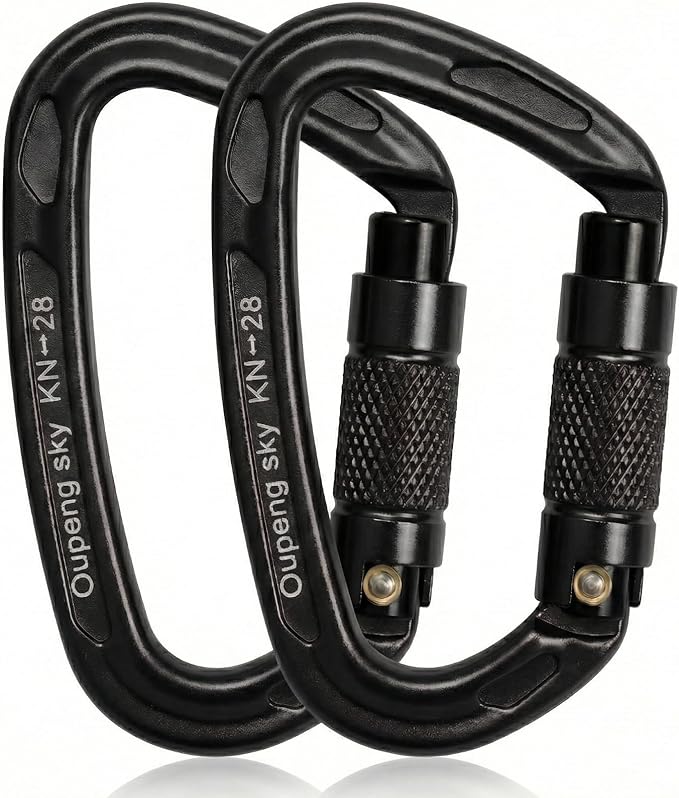 Oupeng sky Auto Locking Carabiner Clips - 28KN (6172lbs) Heavy Duty Caribeaners, Large Carabiner Clip for Keychains，Hammock，Camping, Gym, Hiking, Outdoor ，Dog Leash