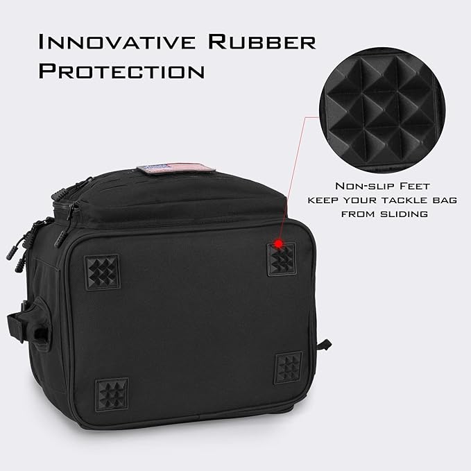 KastKing Fishing Tackle Bags - Saltwater & Freshwater Fishing Bags - Water Resistant, Padded Shoulder Strap - Gear Storage