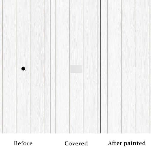 20 Pieces Vinyl Siding Repair Kit, White Self-Adhesive Vinyl Siding Patch Kit for Any Cracks, Holes, or Blemishes on Vinyl Siding, Fence