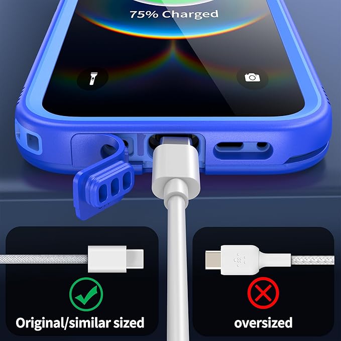 SPORTLINK for iPhone 16e Case/iPhone 17e Case, IP68 Waterproof Military Protective Full Body Heavy Duty Shockproof 360 Sealed Dustproof with Camera Screen Protector Cover for i Phone 16 e 6.1" Blue