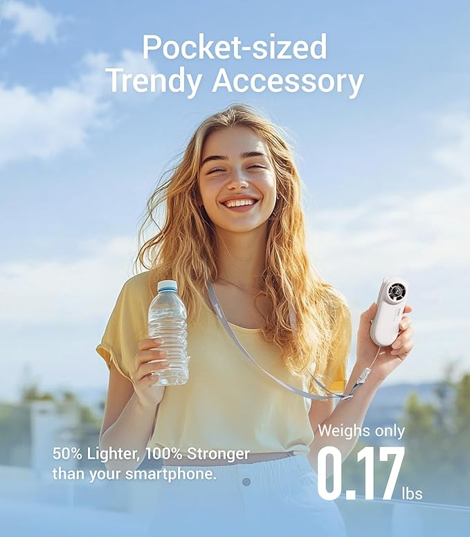 Diveblues TurboBear Portable Handheld Turbo Fan, 5 Gear Wind, Travel Essentials, Small Hand Held Fan Rechargeable, Mini Personal Fans Cooling, Battery Powered, Pocket Cute Gifts Women