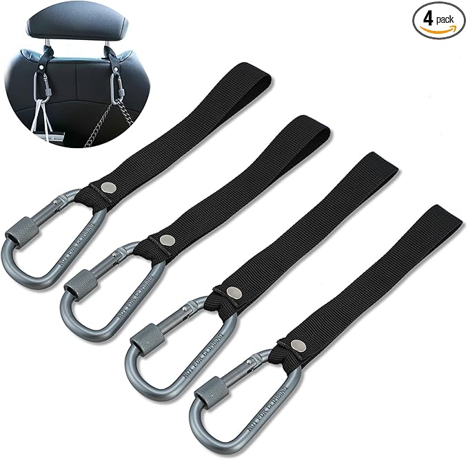 Headrest Hooks for Car - Backseat Hanger Hook for your Purse, Bags, Umbrellas, Clothes, Water Bottle, Keys Interior Car Seat Organizer, Multi-Purpose Hanging Organizers/Storage Hooks