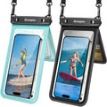 Rynapac IPX8 Waterproof Phone Pouch 2 Pack, [Up to 8.5''] Double Space Waterproof Phone Case with Lanyard for iPhone 17 16 15 14 Pro Max, Cellphone Dry Bag for Beach Vacation Cruise Essentials