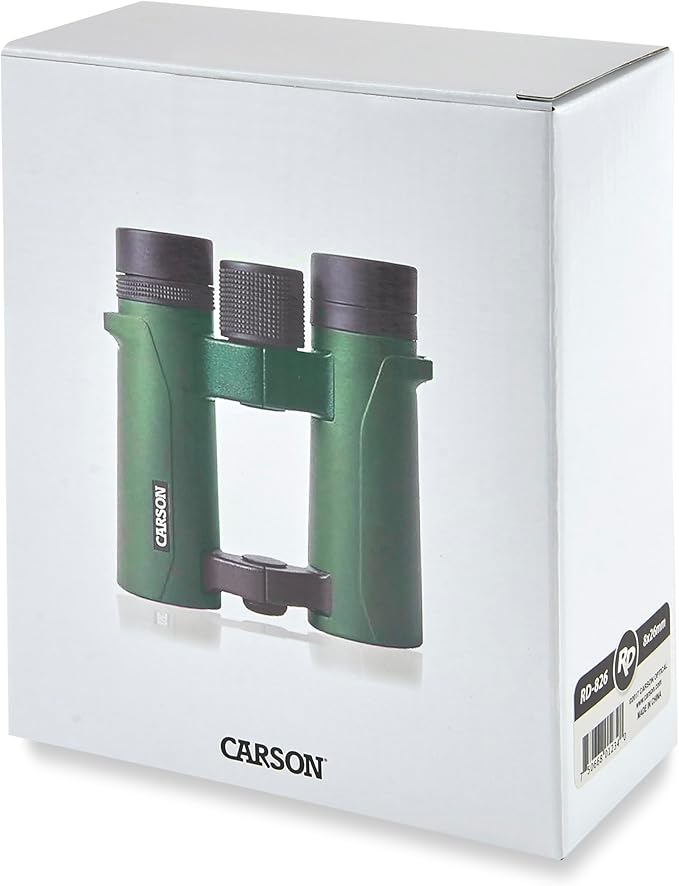 Carson RD Series 8x26mm Open-Bridge Waterproof Compact Binoculars (RD-826), Green