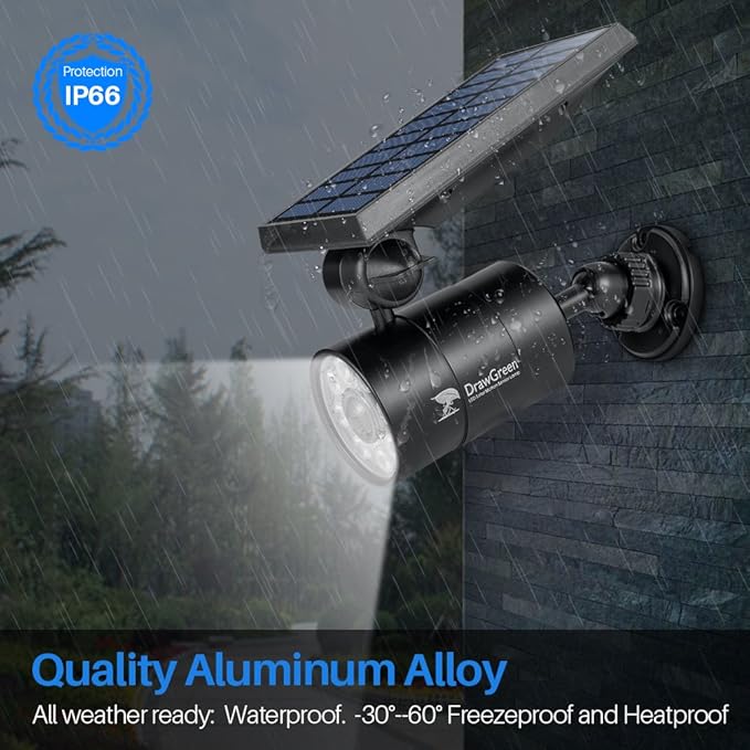Solar Motion Sensor Light of 2, Solar Lights Outdoor Waterproof, 100-Week 100% Free Replacement Aluminum Outdoor Solar Flood Spot Lights for Deck Yard Fence Patio Stairs Garden