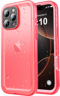 SPORTLINK for iPhone 16 Pro Max Case - IP68 Waterproof Military Protective Full Body Heavy Duty Shockproof 360 Sealed Dustproof with Camera Screen Protector Cover for i Phone 16 Pro Max 6.9" Pink