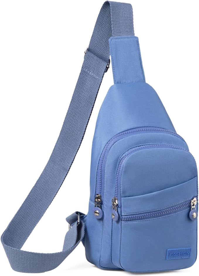 Banelu Small Sling Backpack Crossbody Sling Bag for Women Men, Chest Bag Daypack Fanny Pack Cross Body Bag for Outdoors Hiking Traveling - Blue
