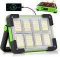 120W Solar Rechargeable Work Light, 144 LED 10000LM Led Work Light with 4 Modes, Portable Flood Light with Stand, IP66 Waterproof Outdoor Working Light for Emergency Mechanic Camping Repair