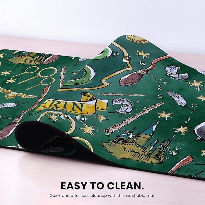 Head Case Designs Officially Licensed Harry Potter Slytherin Graphics 37.4 x 15.75 x 0.16 inches (900 x 400 mm) - XL Gaming Office Desk PC Keyboard Mouse Mat Pad