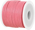 GENIQUE Real/Genuine Round Leather String Cord for Necklace, Bracelets, Jewelry, Kumihimo Braiding, DIY Projects (20 Metres) (1.5mm, Pink)