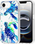 MOSNOVO for iPhone 17e Case/iPhone 16e Case, Shockproof Military-Grade Protection 6.6ft Drop Tested, Clear Phone Case for iPhone 16e / iPhone 17e, Sea Turtles Design