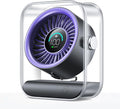 KIMMOO Rechargeable USB Desk Fan, Quiet Table Fan with Turbo Airflow, 100 Speeds, Digital Display, 90° Rotating, Small Battery Desktop Fans for Bedroom Home Office Travel, Purple