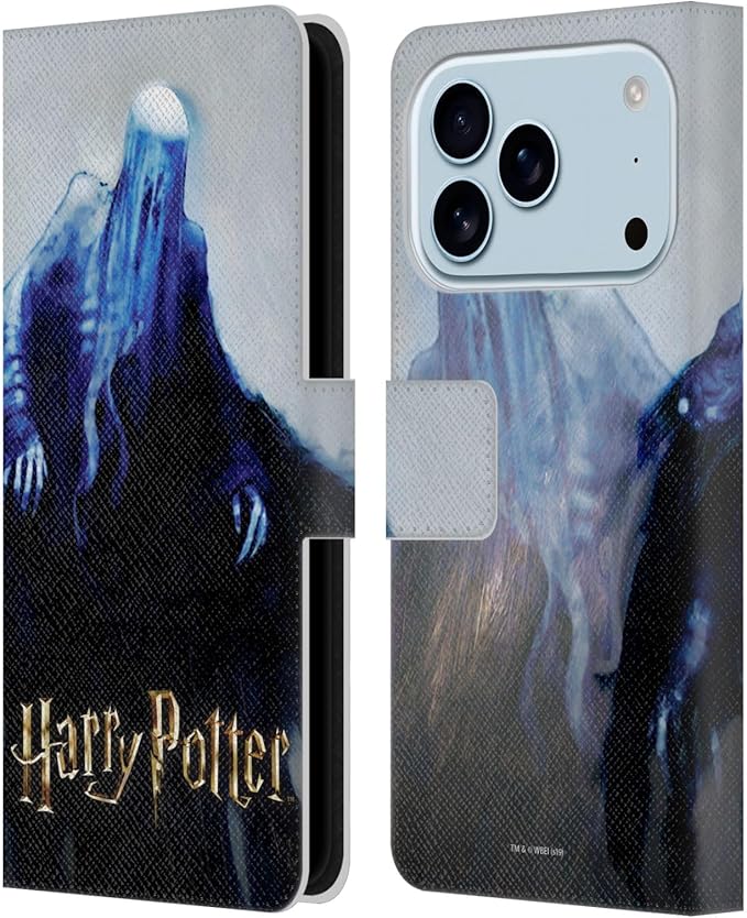 Head Case Designs Officially Licensed Harry Potter Dementor Prisoner of Azkaban II Leather Wallet Case Compatible with Apple iPhone 17 Pro