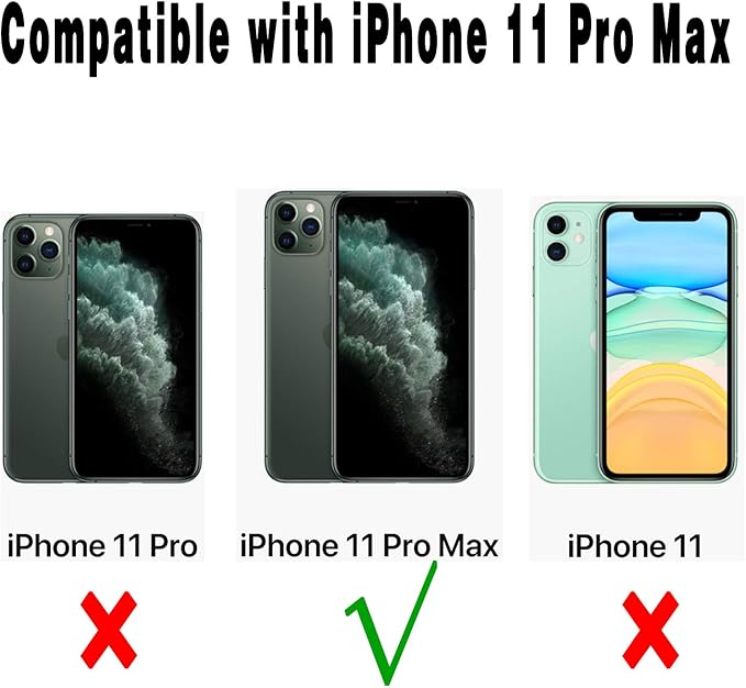 iPhone 11 Pro Max Waterproof Rugged Case - Slim Design with Built-in Screen Protector, Shockproof, 6.5" (Black&Gray)