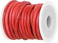 GENIQUE Real/Genuine Round Leather String Cord for Necklace, Bracelets, Jewellery, Braiding (Cyclaman Distressed, 5mm)