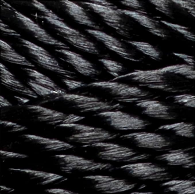 Team Catfish Power Twine – Coated Nylon Bank Line for Fishing, Bushcraft, Gardening, Home Improvement, Craft, Camping, Construction & More (#14 Line) 300 Feet, Black