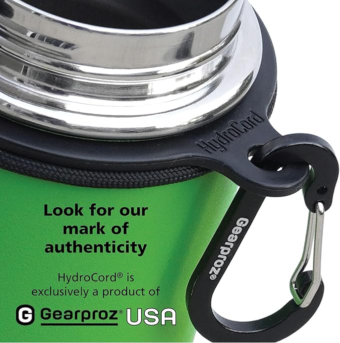Gearproz HydroCord 1.0 Handle for Hydro Flask Wide Mouth Water Bottles, Hydroflask 1.0, Iron Flask, Thermoflask and Takeya Reusable Water Bottles, Paracord Survival Strap