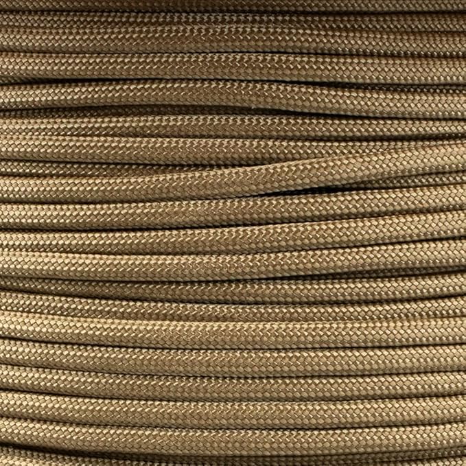 Paracord Planet 550 Camping Collection – Type III Paracord for Outdoor Enthusiasts - Tan 501 50 Feet