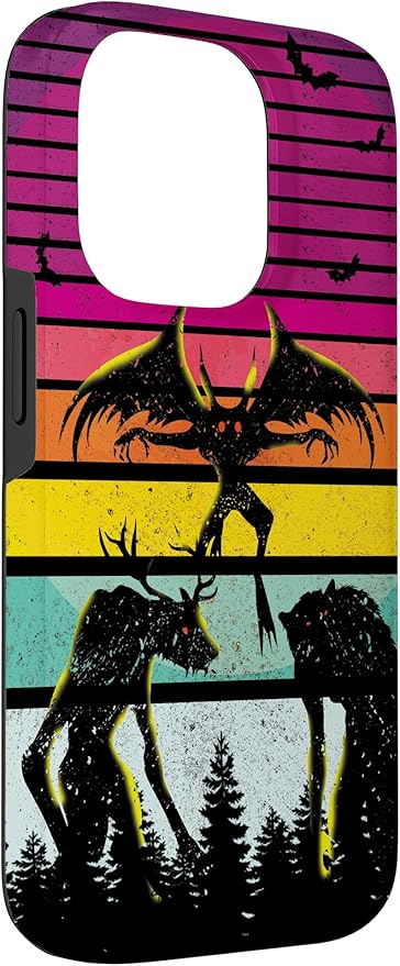 Cryptkin Cute Mothman Cryptid Map Case for iPhone 14 Pro