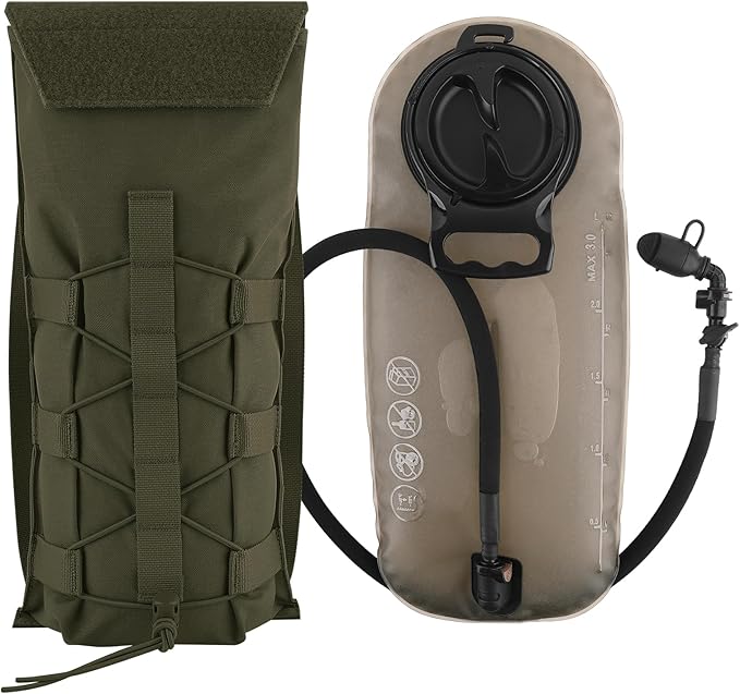 PETAC GEAR 1.5L / 3L Tactical Hydration Pack，Molle Carrier Pouch for 50 oz /100 oz Hydration Bladder Daypack Water Backpack.