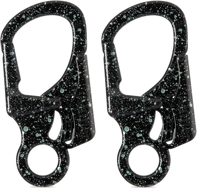 Ahiller Carabiner Clip, Double Anti-Misopening Locking Design, 3" Zinc Alloy Heavy Keychain for Outdoor Camping Hiking, Key Ring Clip
