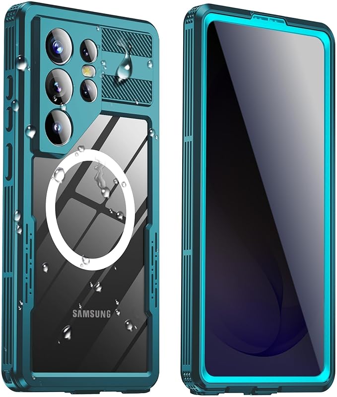 for Samsung Galaxy S26 Ultra Waterproof Case, [Fit for Magsafe] [IP68 Water Proof] [Built-in Screen Protector], Magnetic Heavy Duty Military Grade Rugged Phone Case for S26 Ultra 6.9", Privacy