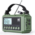 12000mAh Emergency Radio - AUTO NOAA Weather Alert, Solar Hand Crank AM/FM/SW/NOAA, Flashlight, Phone Charger, SOS Siren, Survival Kit for Camping, Storms, Power Outages