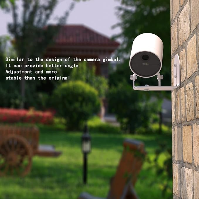 Teccle Metal Wall Mount for SimpliSafe Outdoor Camera, Anti-Drop, 360 Degree Adjustment Swivel Mount Bracket (Camera Not Included) (2 Pack)