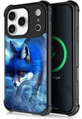 for iPhone 17 Pro Case,for MagSafe Graphic Design for Girl Boy Soft Silicone Hard Acrylic Shock Protection Designed for iPhone 17 Pro Snowy Mountain Fox Lake Pattern