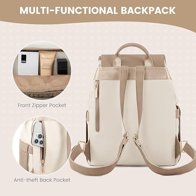 LOVEVOOK Backpack Purse for Women,Small Backpack for Women for Travel Work,Cute Backpack Daypack With Anti-theft Pocket,14 Inch Fashion Ladies Backpack for Daily College Shopping