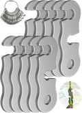 Rope Tensioner Aluminum Alloy Camping Tent Guyline Cord Adjuster Camping of Gear for Camping, Hiking, Backpacking Ultralight Tent Stakes Guy Lines (Sliver, 10 Pack)