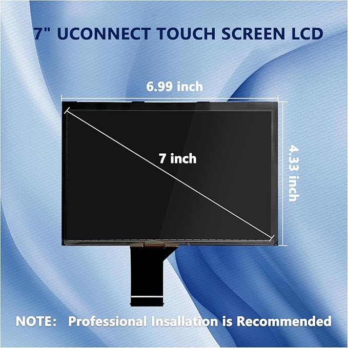 New Replacement 7" LCD Display Fit for Jeep Compass 2017-2020 TDO-WXGA0700K00033-V2 TDO-WXGA0700K00057-V1 LMB-K00057BL (7 Jeep LCD)