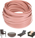 M METERXITY 1-Pack Wicker Repair Kit, 8mm x 33ft/10m Plastic Flat Rattan Replacement Supplies for Patio Furniture Repair/Basket Making/Chair Weaving, Synthetic Woven Rattan [Pink]