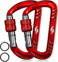 Rhino Produxs 12kN (2697 lbs) Heavy Duty Carabiner Clips, for Securing Pets, Outdoor, Camping, Hiking, Hammock, Dog Leash Harness, Keychains