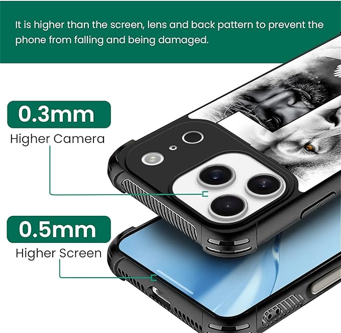 for iPhone 17 Pro Case,for MagSafe Graphic Design for Girl Boy Soft Silicone Hard Acrylic Shock Protection Designed for iPhone 17 Pro Lion Cross Jesus Christ Dove Pattern
