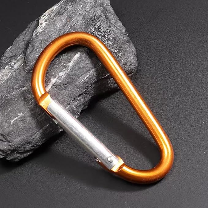 Carabiner Keychain Clip -3" Aluminum Carabiner D Ring, Caribeener Clips, Spring Snap Hook for Keychain Clip