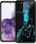 for Samsung Galaxy S20 Plus Case, Blue Breathing Wolf Pattern Graphic Design Girl Boy Soft Silicone Hard Acrylic Shock Protection for Samsung Galaxy S20 Plus