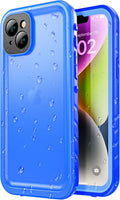 SPORTLINK Design for iPhone 14 Plus Waterproof Case - Shockproof Dustproof Phone Case with Screen Protector, Full Body Protective Case for iPhone 14 Plus, 6.7'' Blue